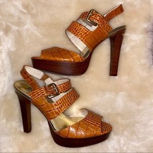 MICHAEL KORS - snake skin design, strappy heels